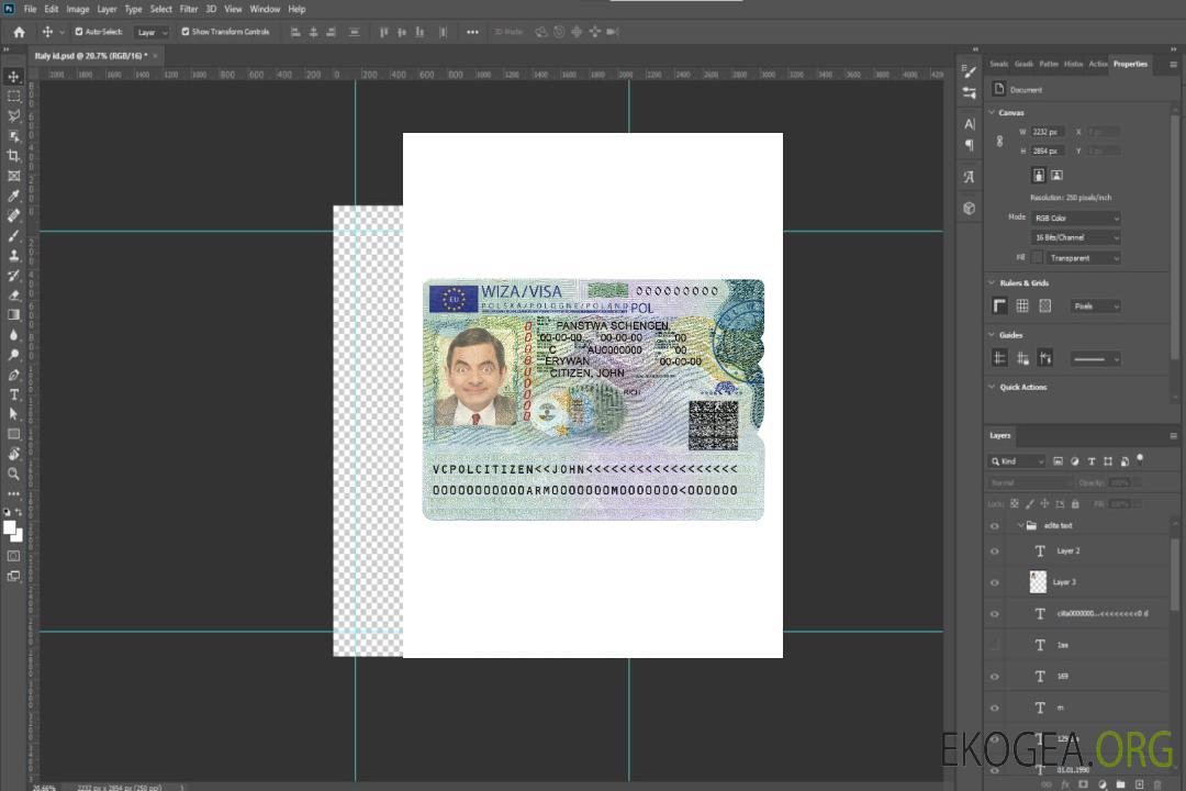Visa Schengen pour la Pologne version 2 template Visa Schengen pour la Pologne version 2 template